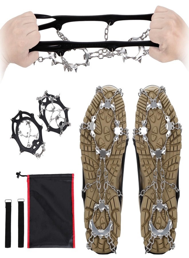 Uelfbaby Crampons Upgraded 19 Spikes Ice Snow Grips Traction Cleats System Safe Protect for Walking, Jogging, or Hiking on Snow and Ice (X-Large) - Image 2